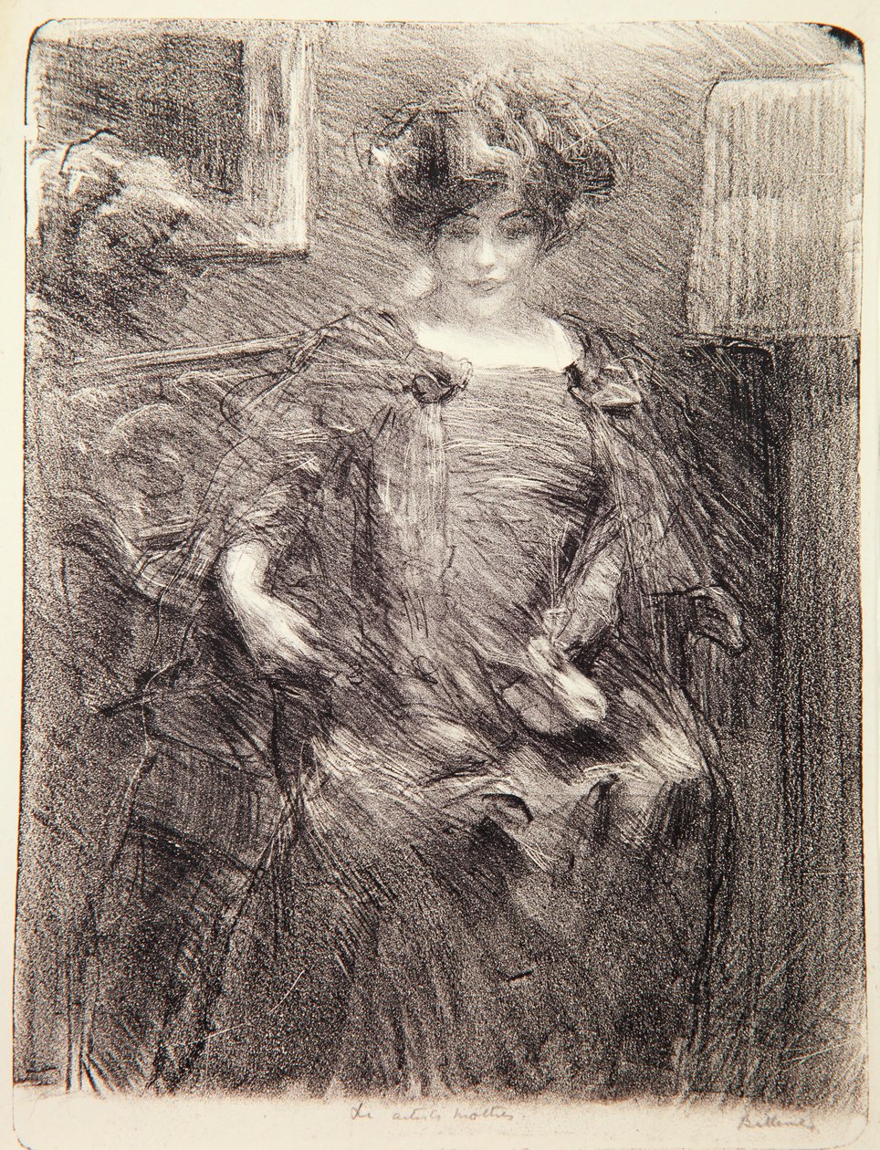 Matka Artysty (litografia) autorstwa Albert de Belleroche