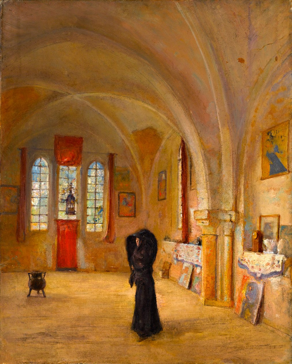 Studio artystów, La Vielle Chapelle, La Boissiere, Chateauden, ok.1909 autorstwa Albert de Belleroche