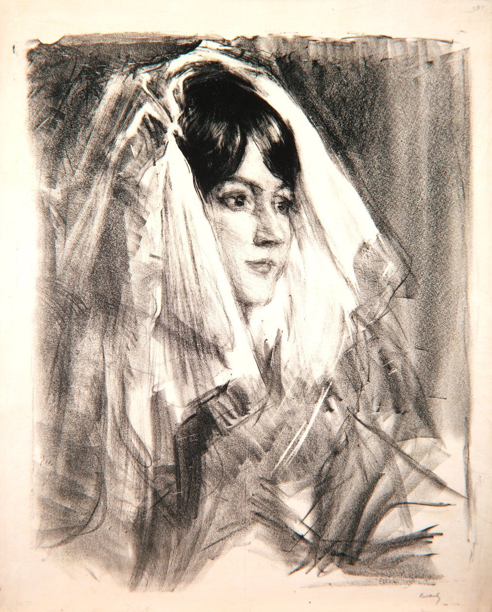 Mantilla, Madame Anglada, 1905 autorstwa Albert de Belleroche