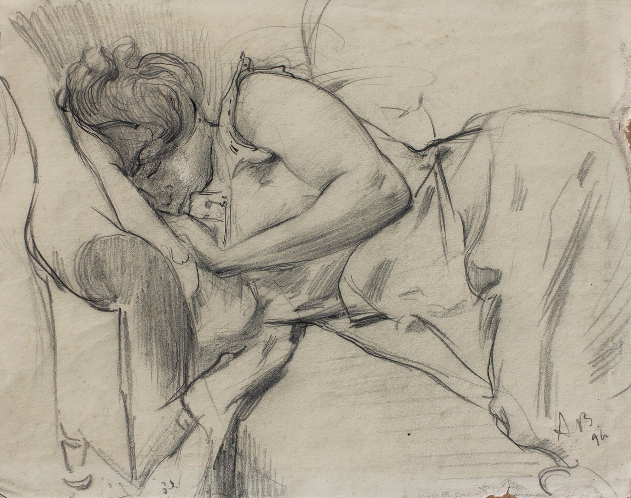 Kobieta śpiąca, 1894 autorstwa Albert de Belleroche