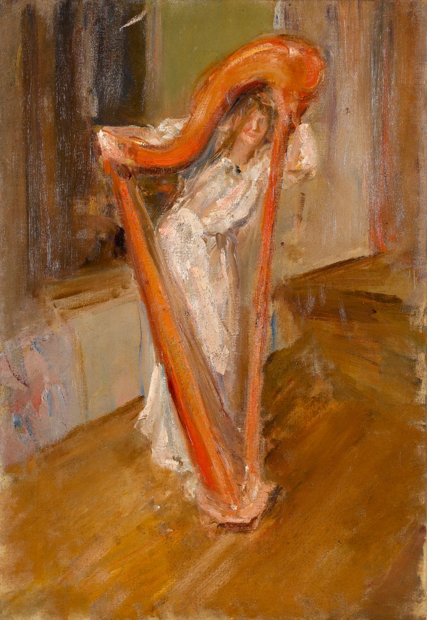Kobieta z harfą, 1903 autorstwa Albert de Belleroche