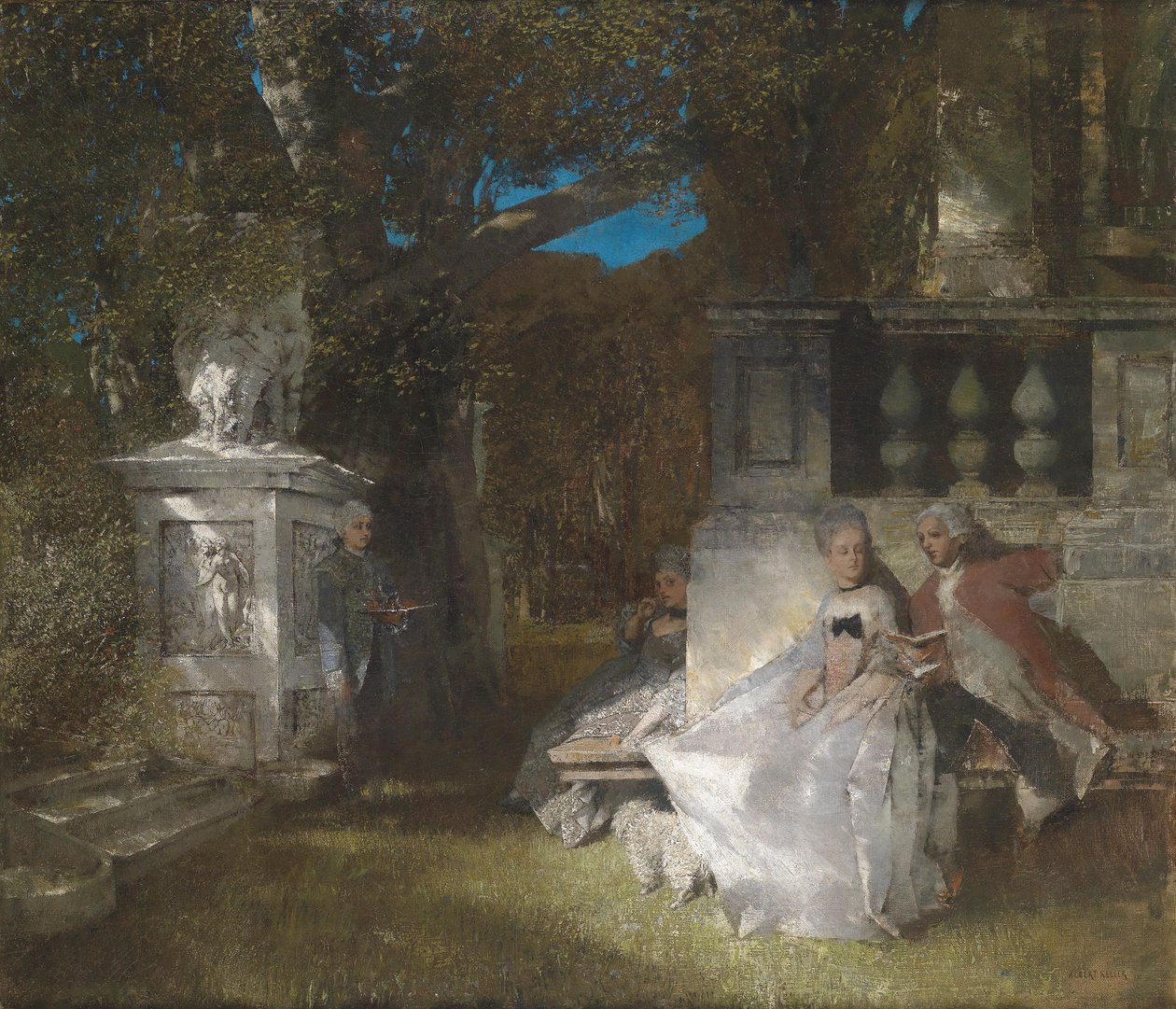 Galopująca scena w parku autorstwa Albert von Keller