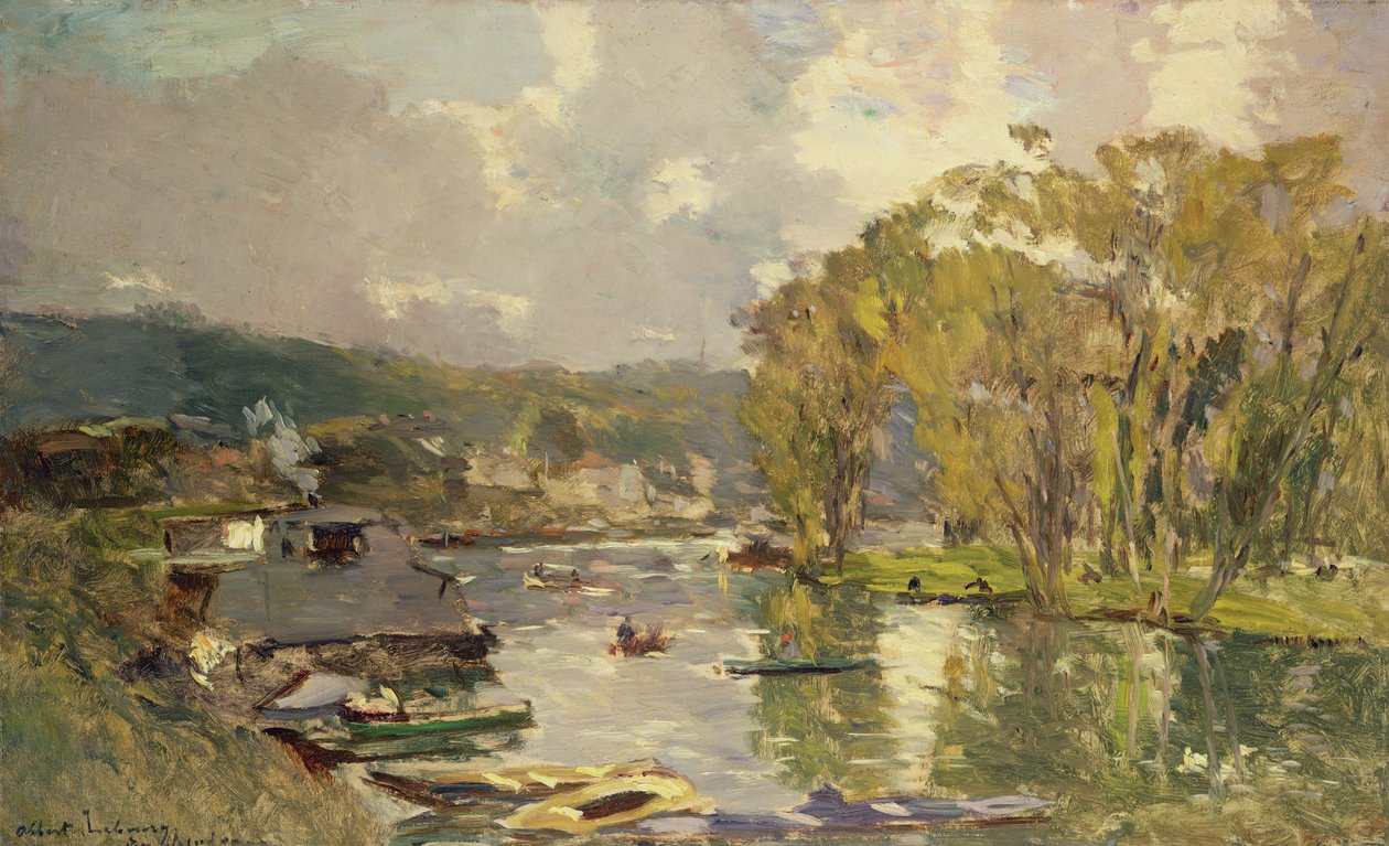 Wzdłuż Sekwany w Meudon, ok. 1893 (olej na płótnie) autorstwa Albert Charles Lebourg