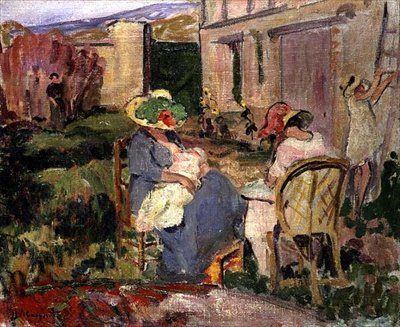 Rodzina (olej na płótnie) autorstwa Albert Charles Lebourg