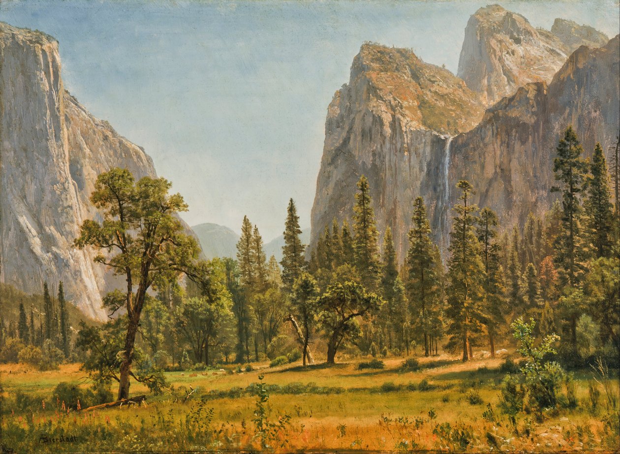 Bridal Veil Falls, Yosemite Valley, Kalifornia autorstwa Albert Bierstadt