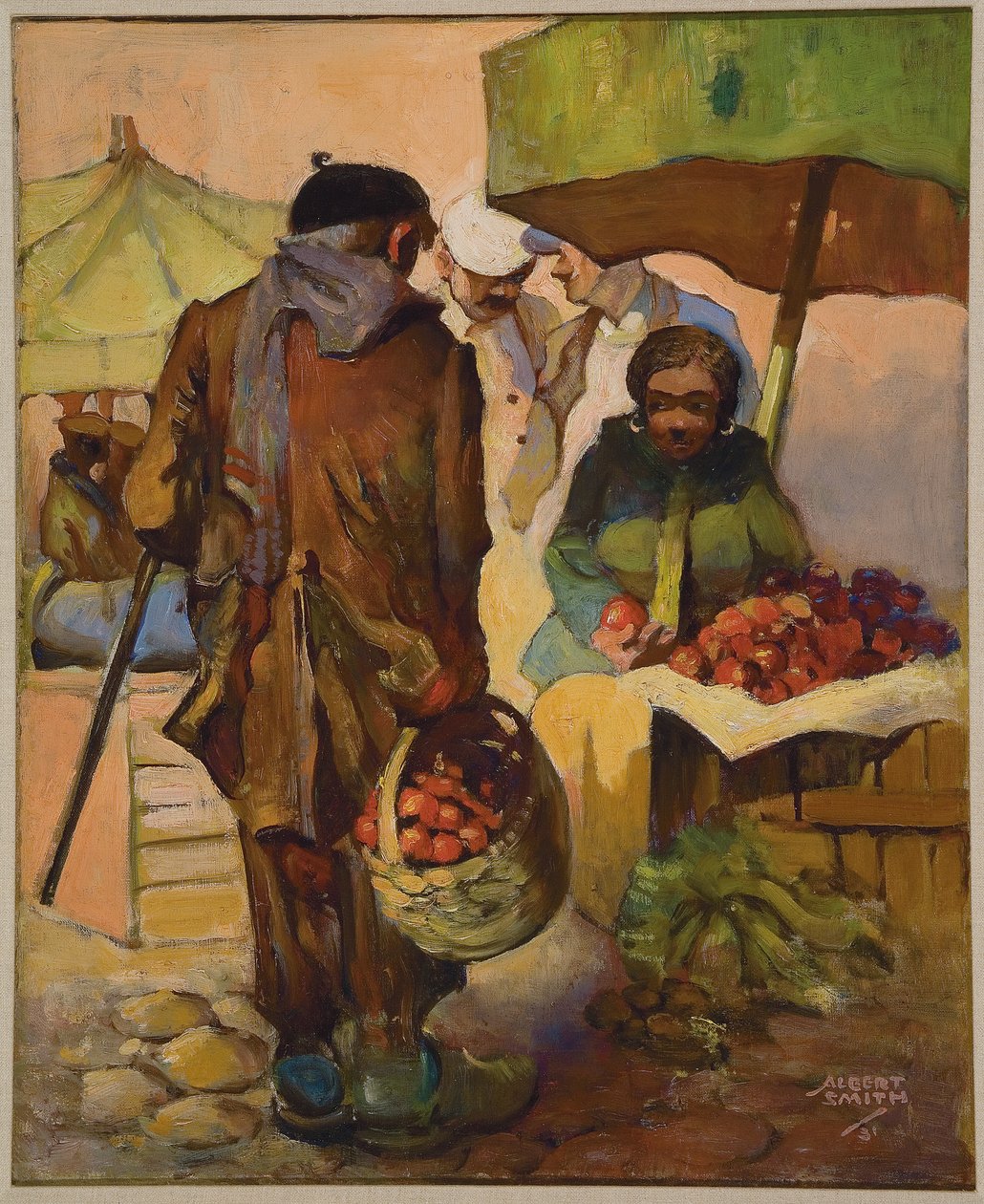 Rynek, Nicea, Francja autorstwa Albert A. Smith