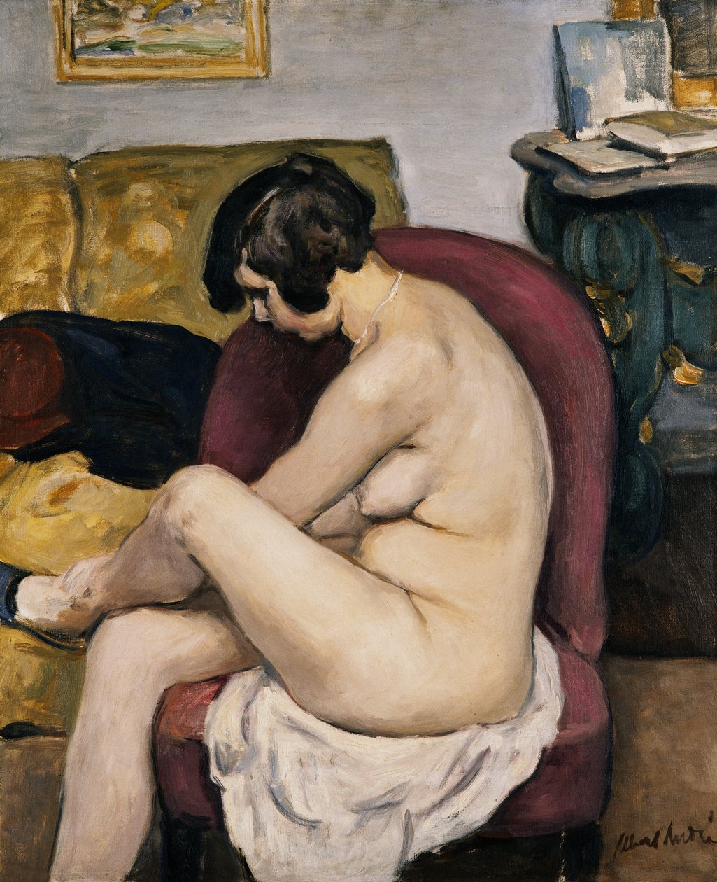 Akt w czerwonym fotelu autorstwa Albert Andre