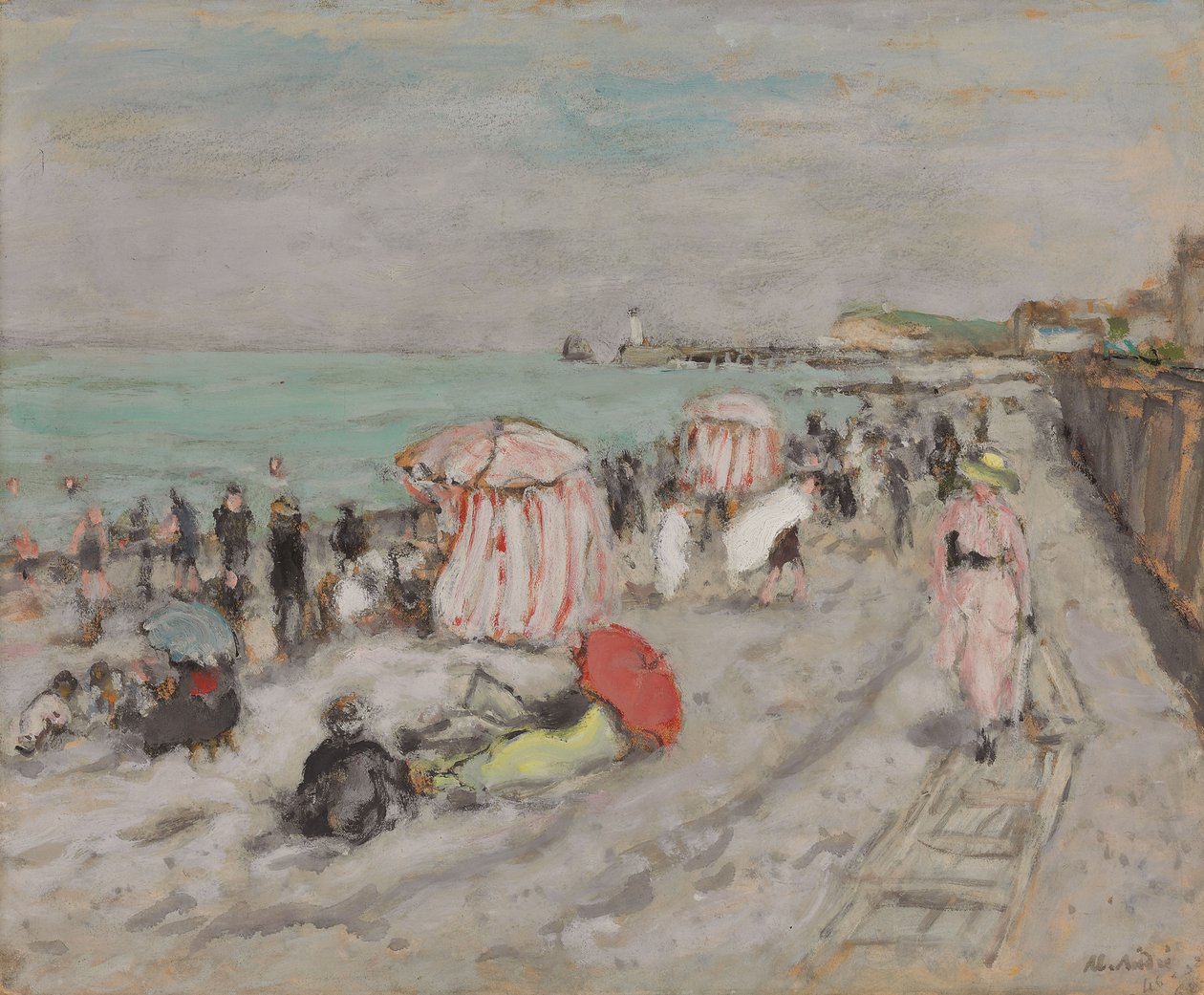 Na plaży (olej na papierze położony na desce) autorstwa Albert Andre