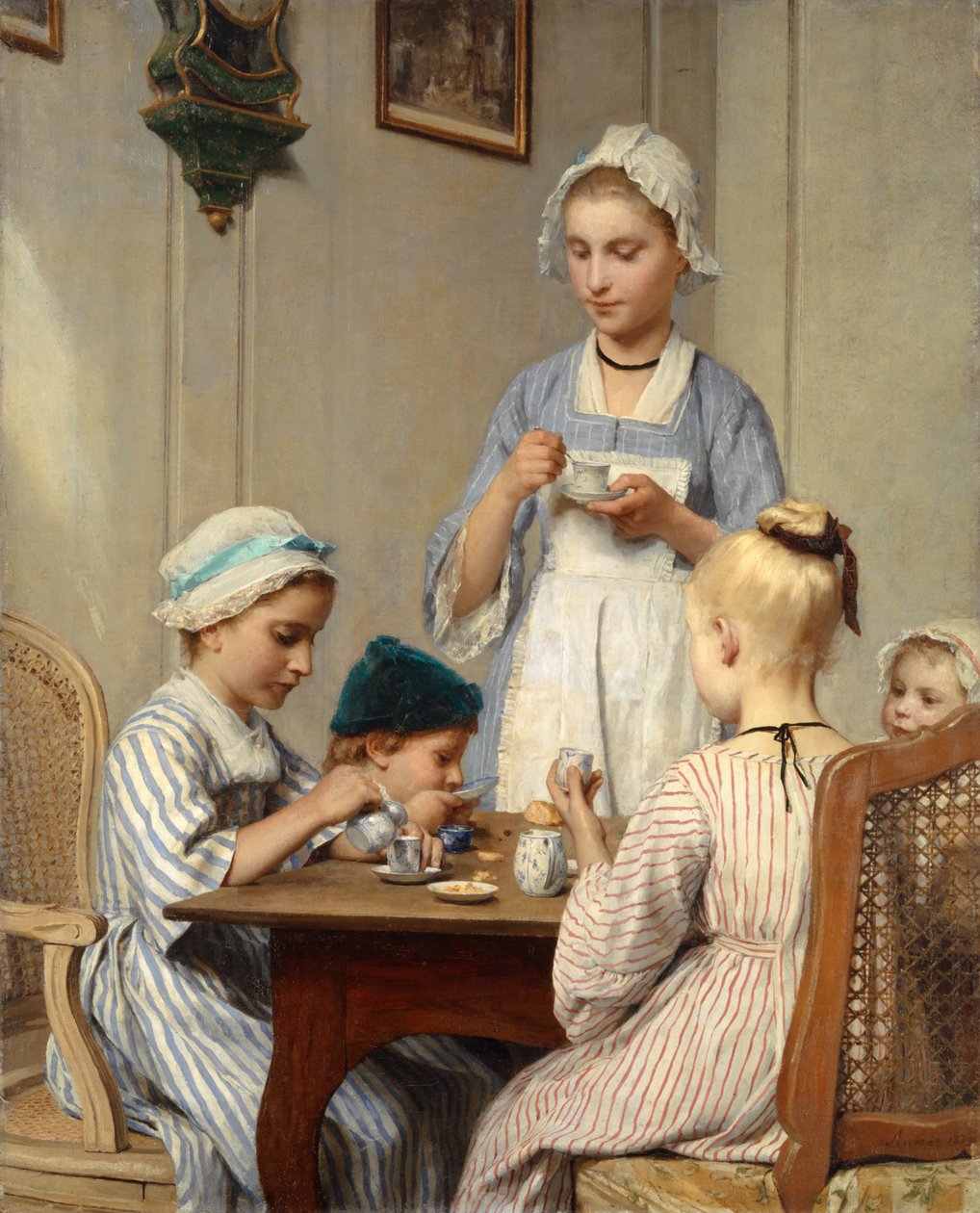 Dzieci na śniadaniu, 1879 autorstwa Albert Anker