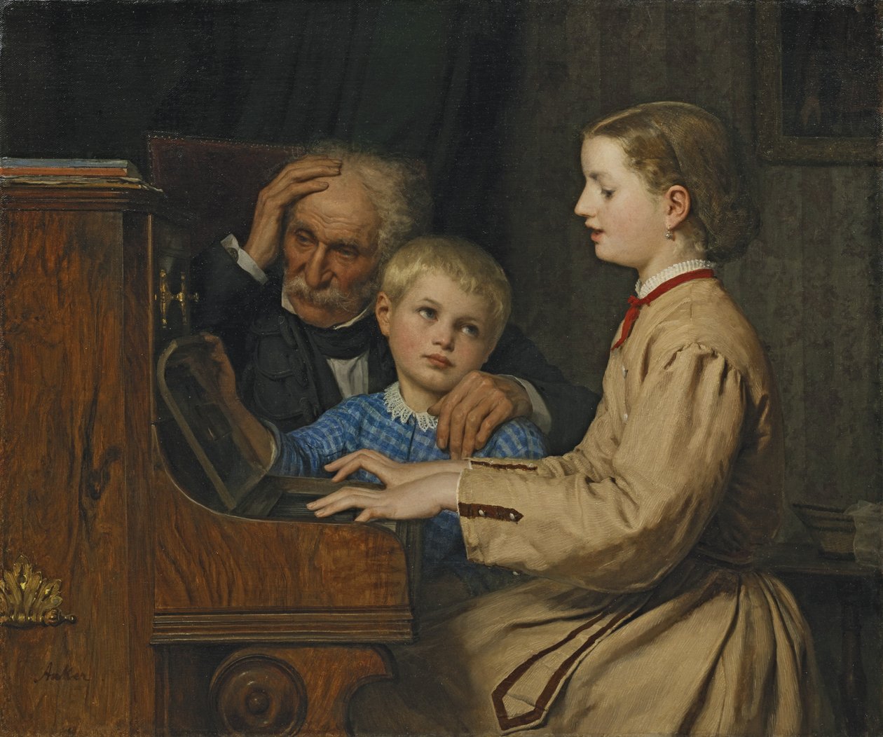 Pieśń Ojczyzny, 1874 autorstwa Albert Anker