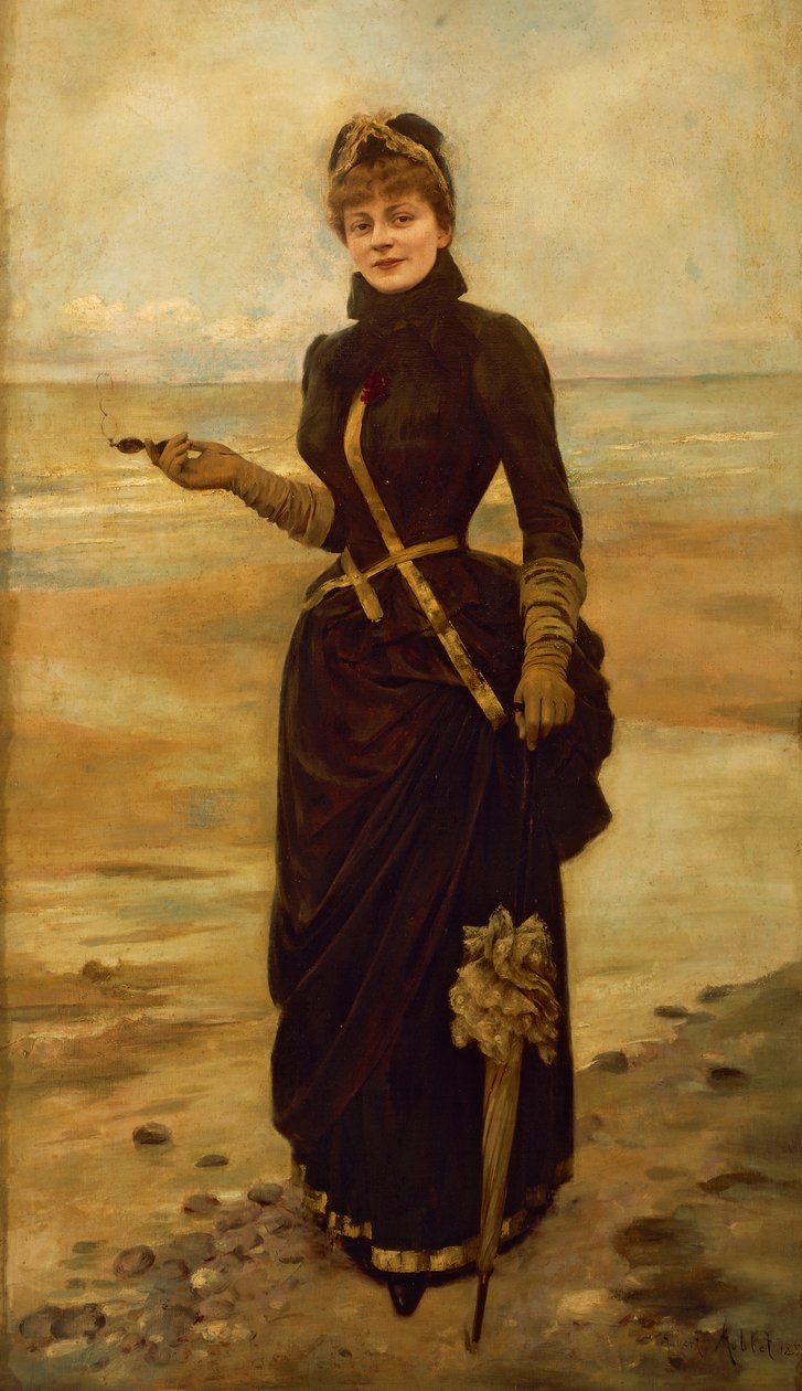 Portret Sybilli Aimee Marie-Antoinette Gabrielle de Riquetti de Mirabeau (Wielka Brytania autorstwa Albert Aublet