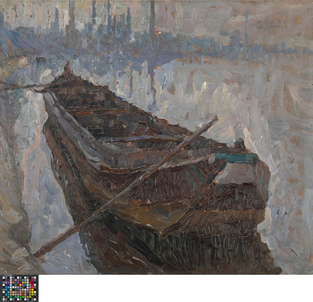 Łódź na Moza autorstwa Albert Baertsoen