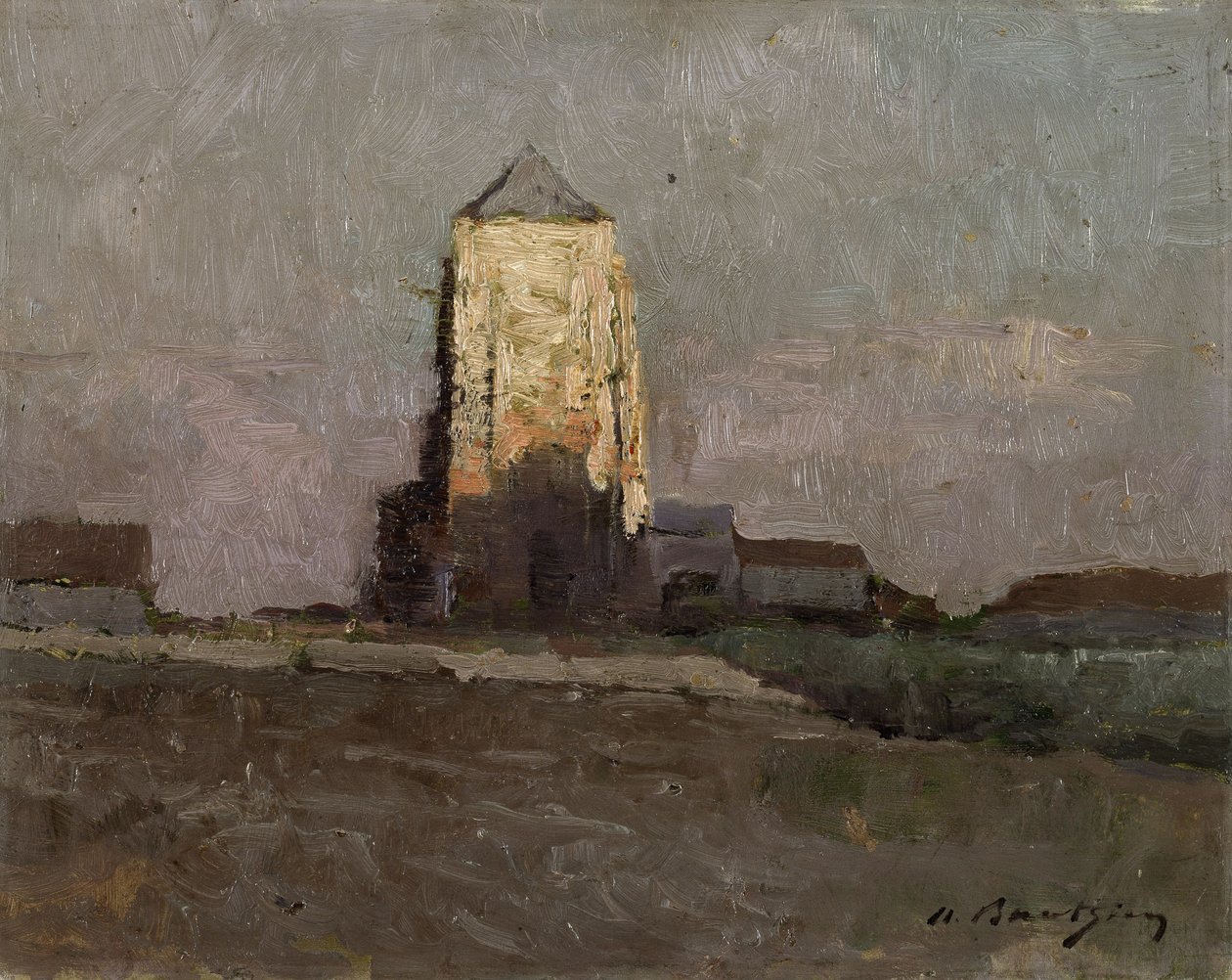 Kościół w Mariakerke (Ostenda) autorstwa Albert Baertsoen