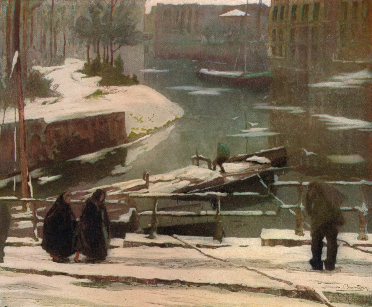 Le Degel A Gand, c1902, 1906-7 autorstwa Albert Baertsoen