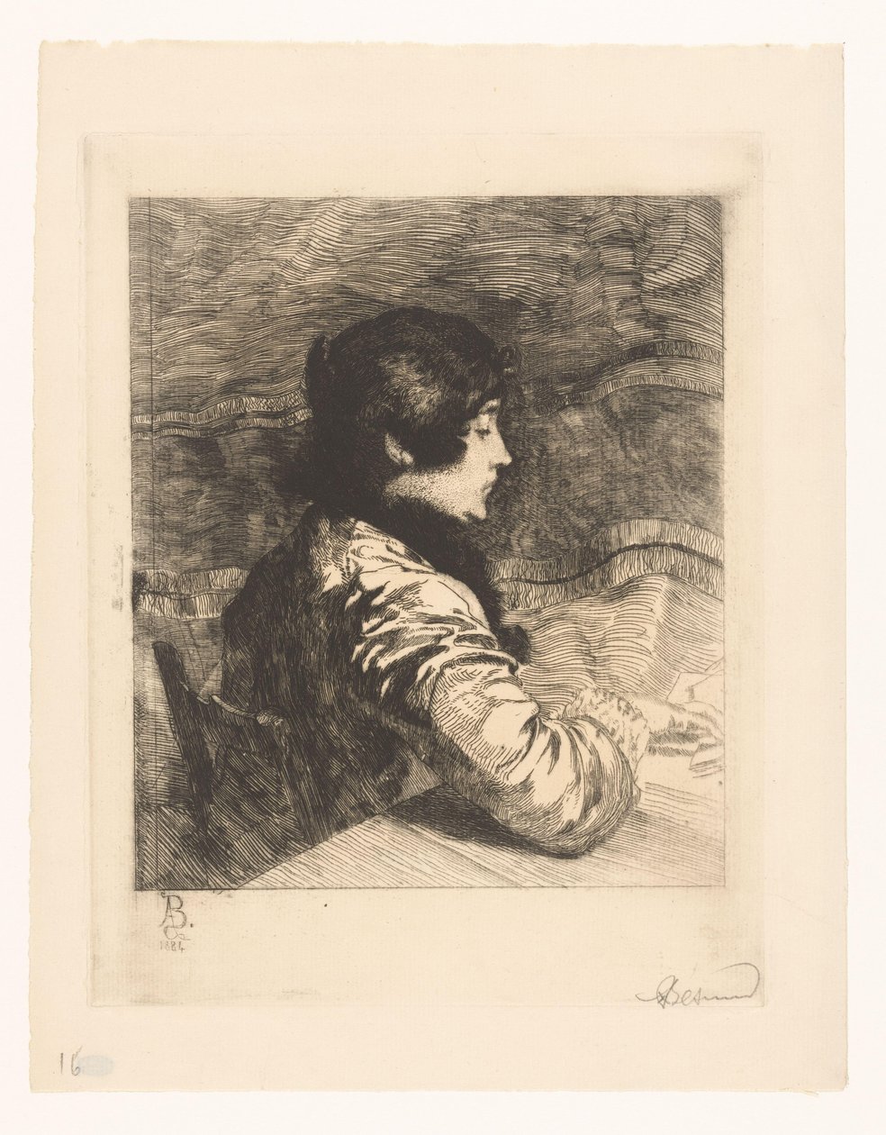 Portret Charlotte Besnard autorstwa Albert Besnard (signed by artist)