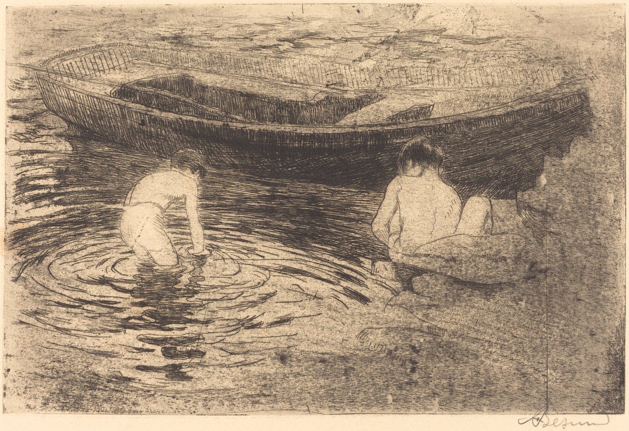 Kąpiel w Talloires autorstwa Albert Besnard
