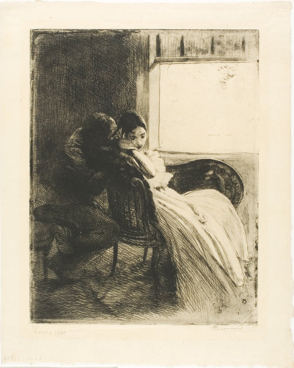 Flirt, płyta szósta od Woman autorstwa Albert Besnard