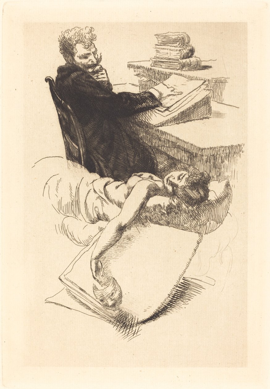 Frontyspis do „Sprawy Clemenceau” autorstwa Albert Besnard