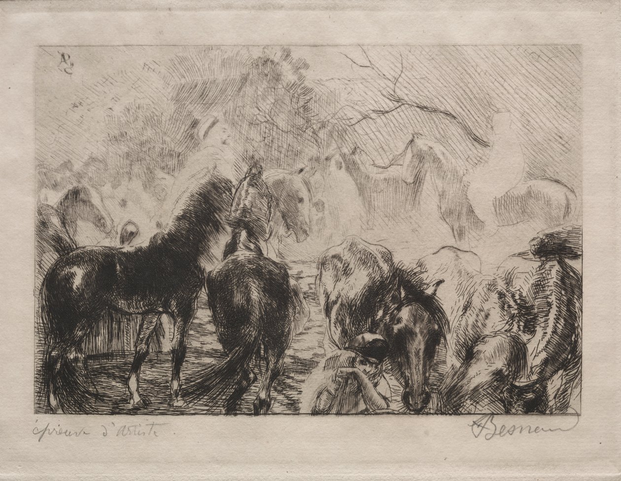 Targ koni w Algierze autorstwa Albert Besnard