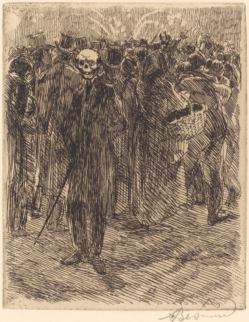 W tłumie autorstwa Albert Besnard