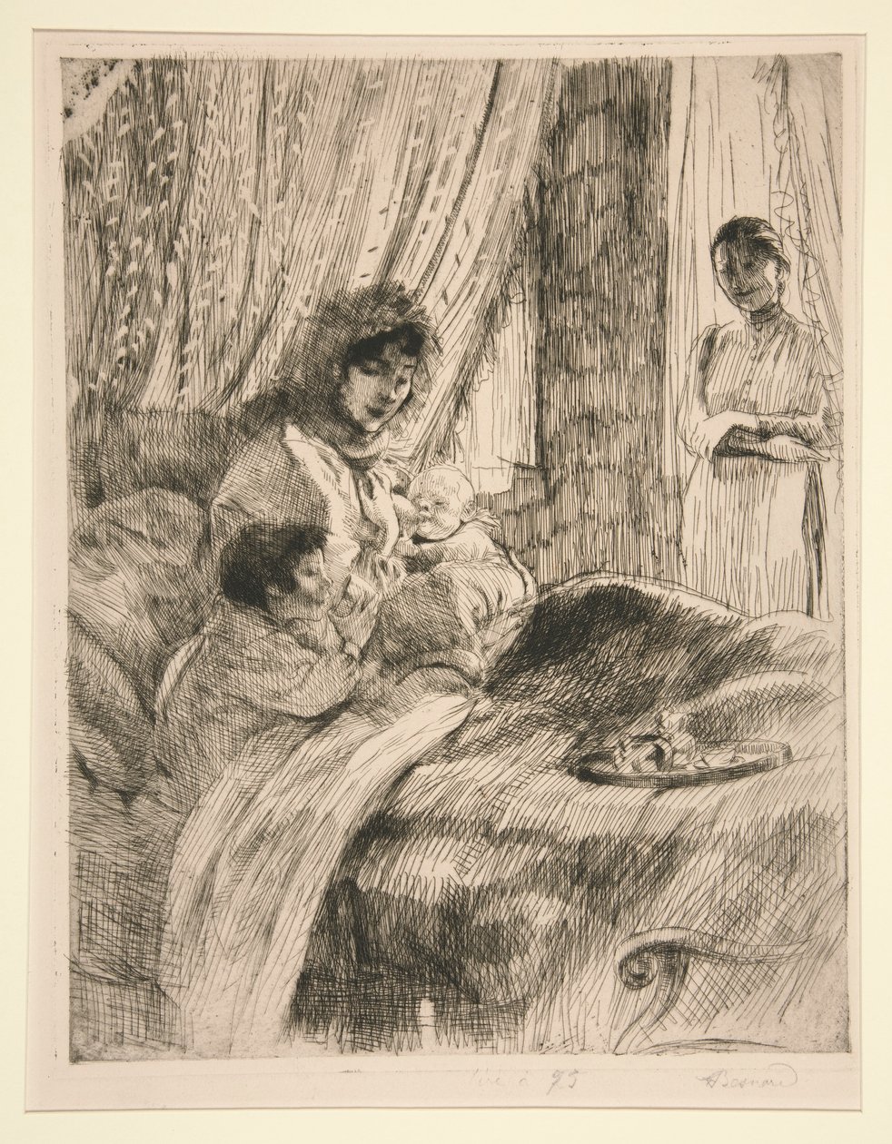 Obiad (lub Szczęśliwego Macierzyństwa) [Lunch (lub Szczęśliwego Macierzyństwa)] autorstwa Albert Besnard