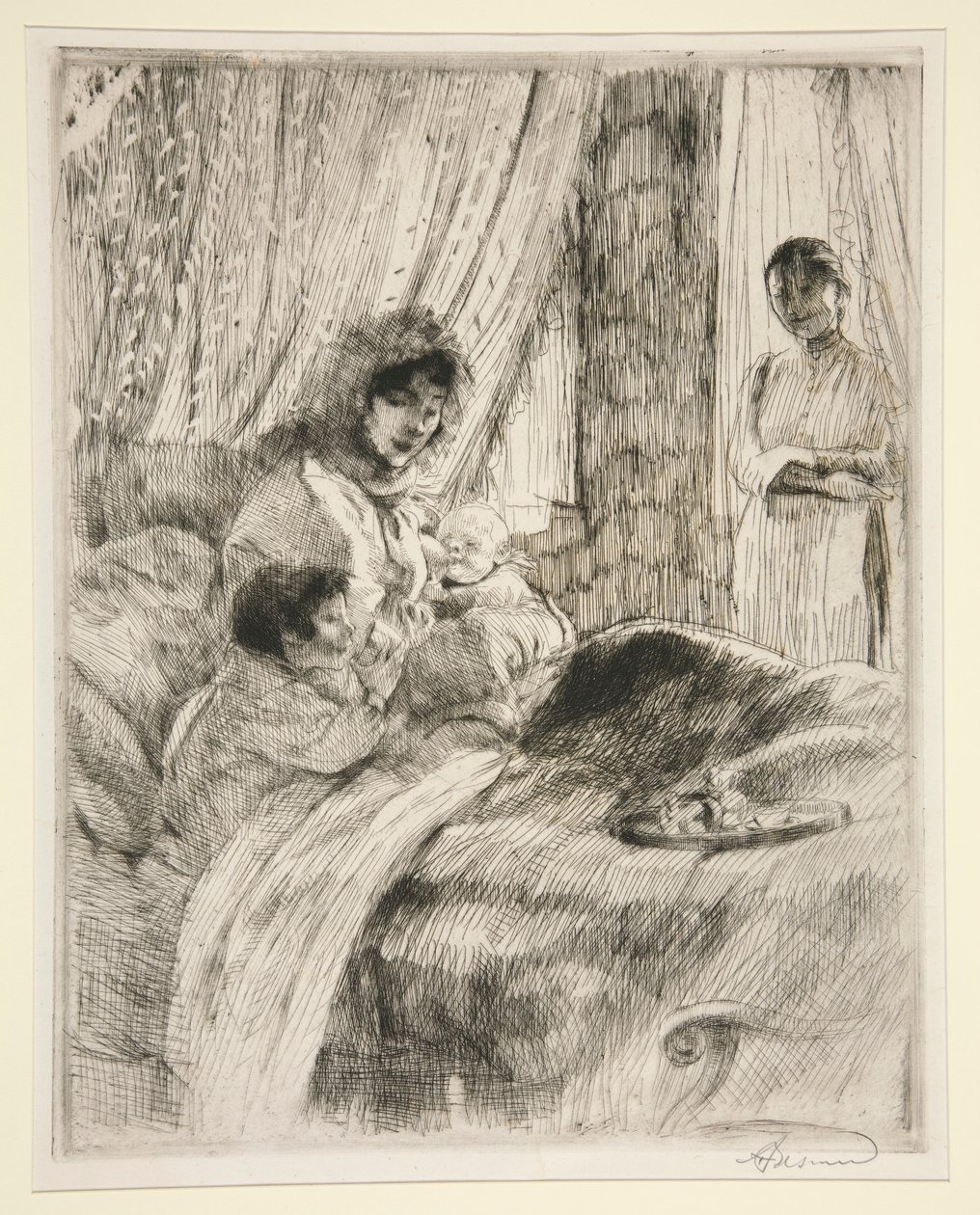 Obiad, czyli szczęśliwe macierzyństwo autorstwa Albert Besnard