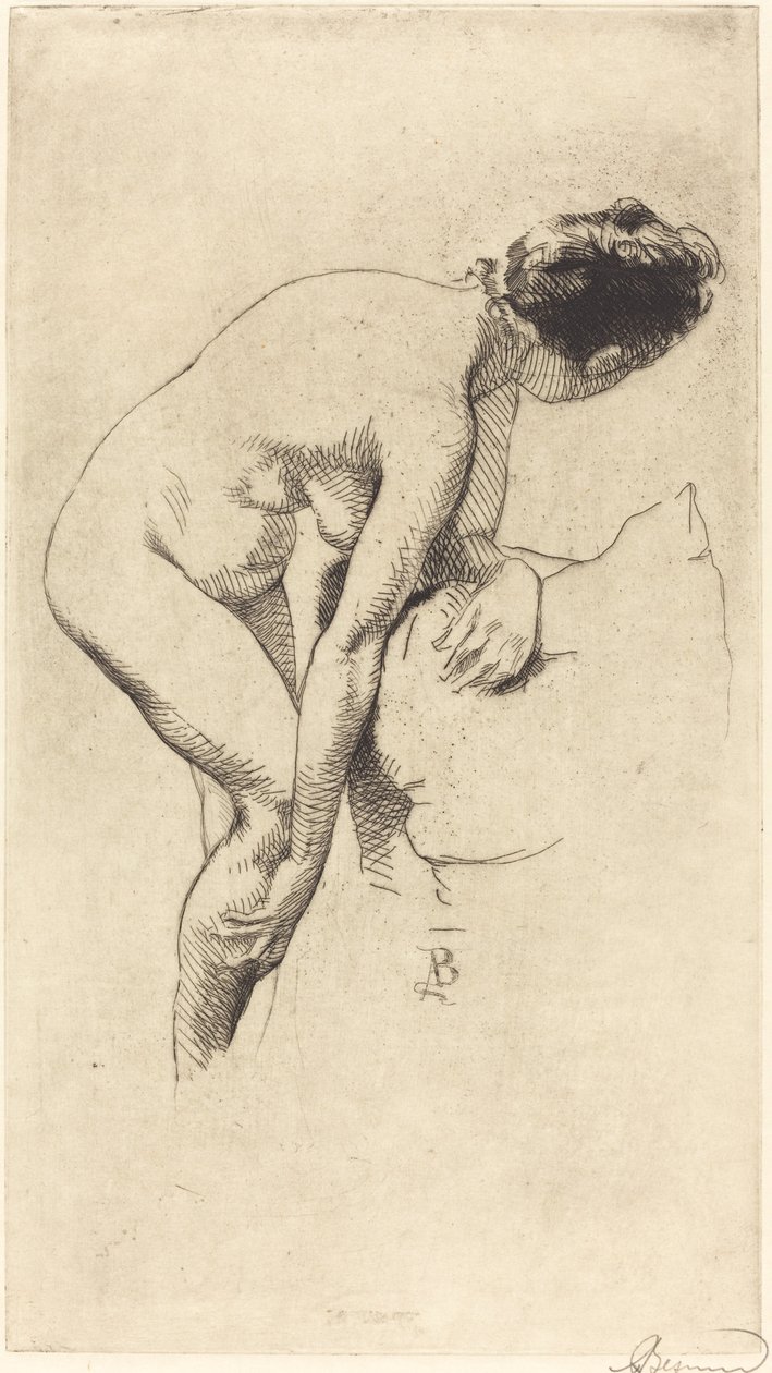 Akt trzymający się za nogę autorstwa Albert Besnard