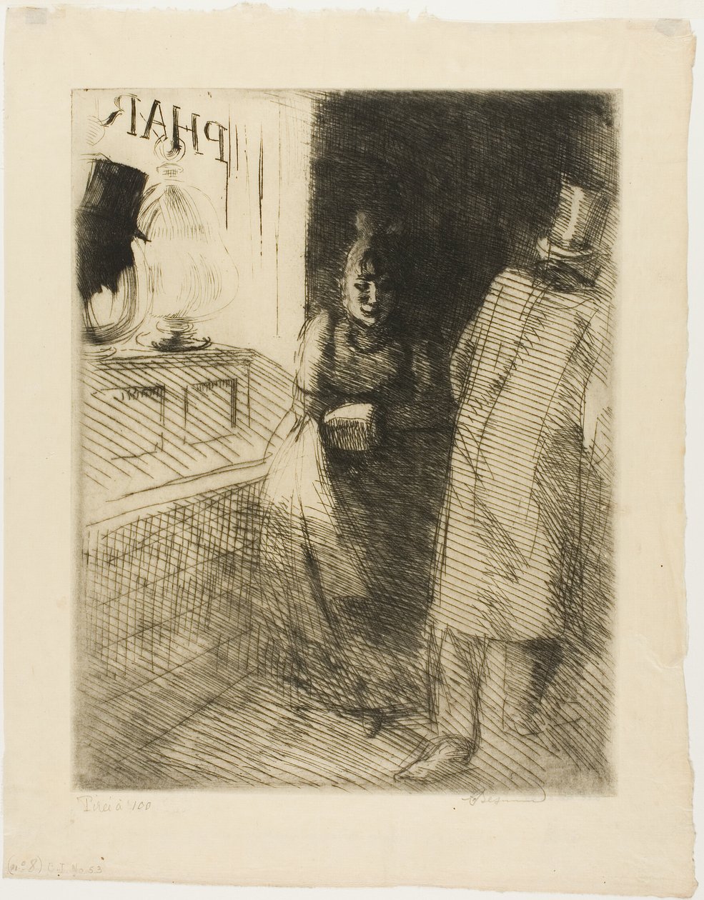 Prostytucja, płyta dziesiąta od Woman autorstwa Albert Besnard