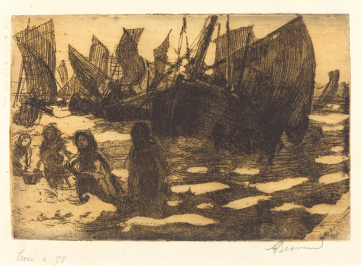 Małe łodzie rybackie Berck autorstwa Albert Besnard