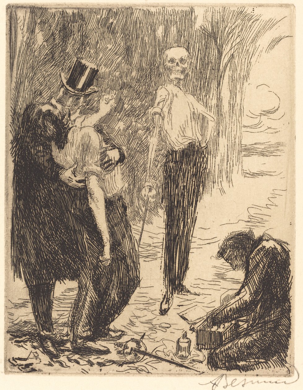 Pojedynek autorstwa Albert Besnard