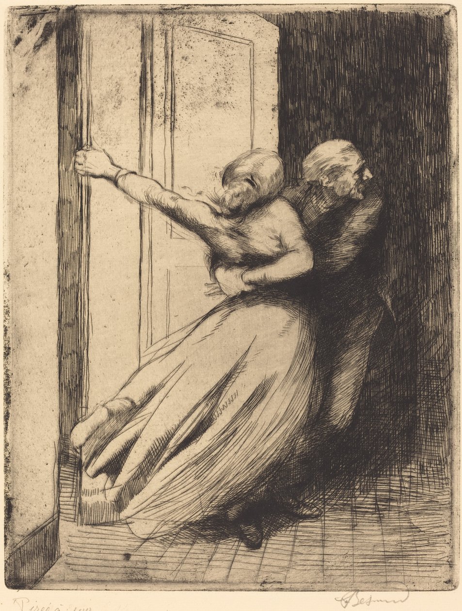 Gwałt (Le Viol) autorstwa Albert Besnard