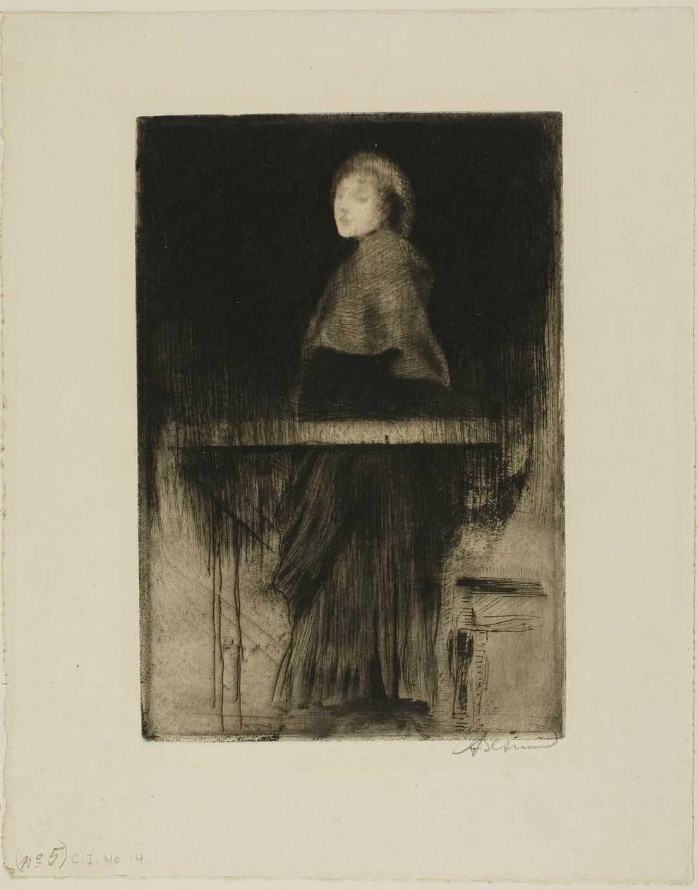 Kobieta w pelerynie autorstwa Albert Besnard