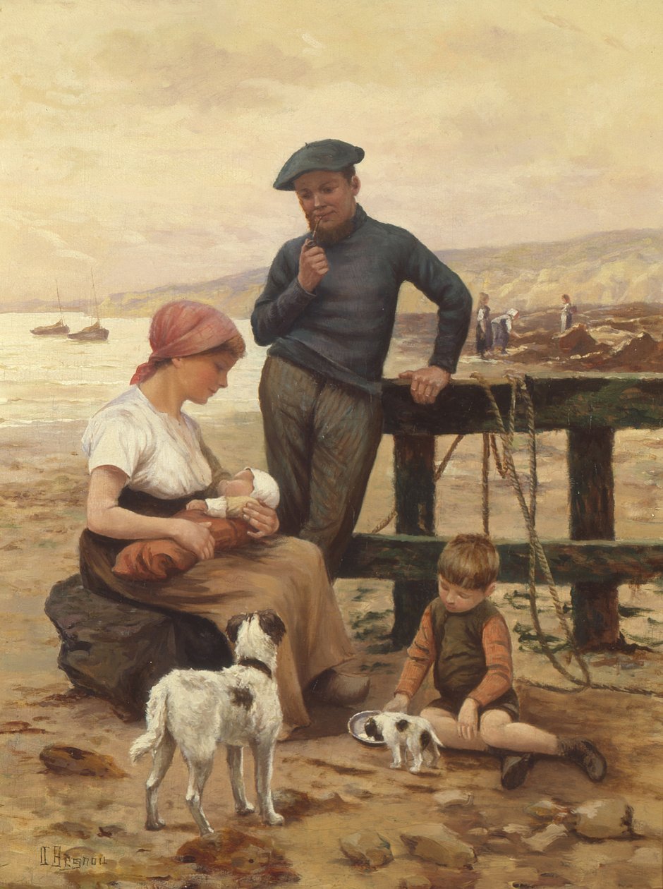 Rybak i jego rodzina autorstwa Albert Besnou