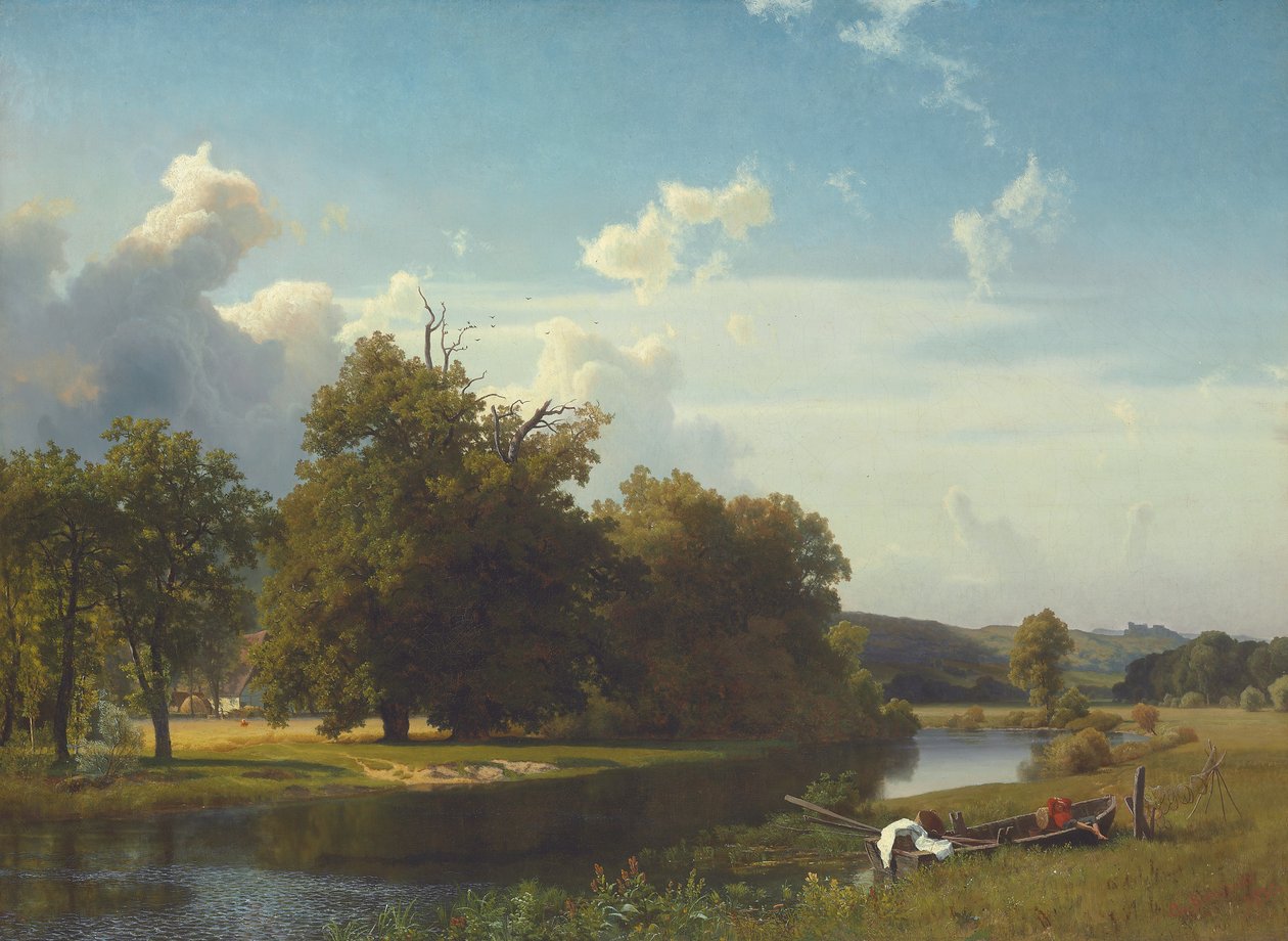 Krajobraz rzeczny, Westfalia autorstwa Albert Bierstadt