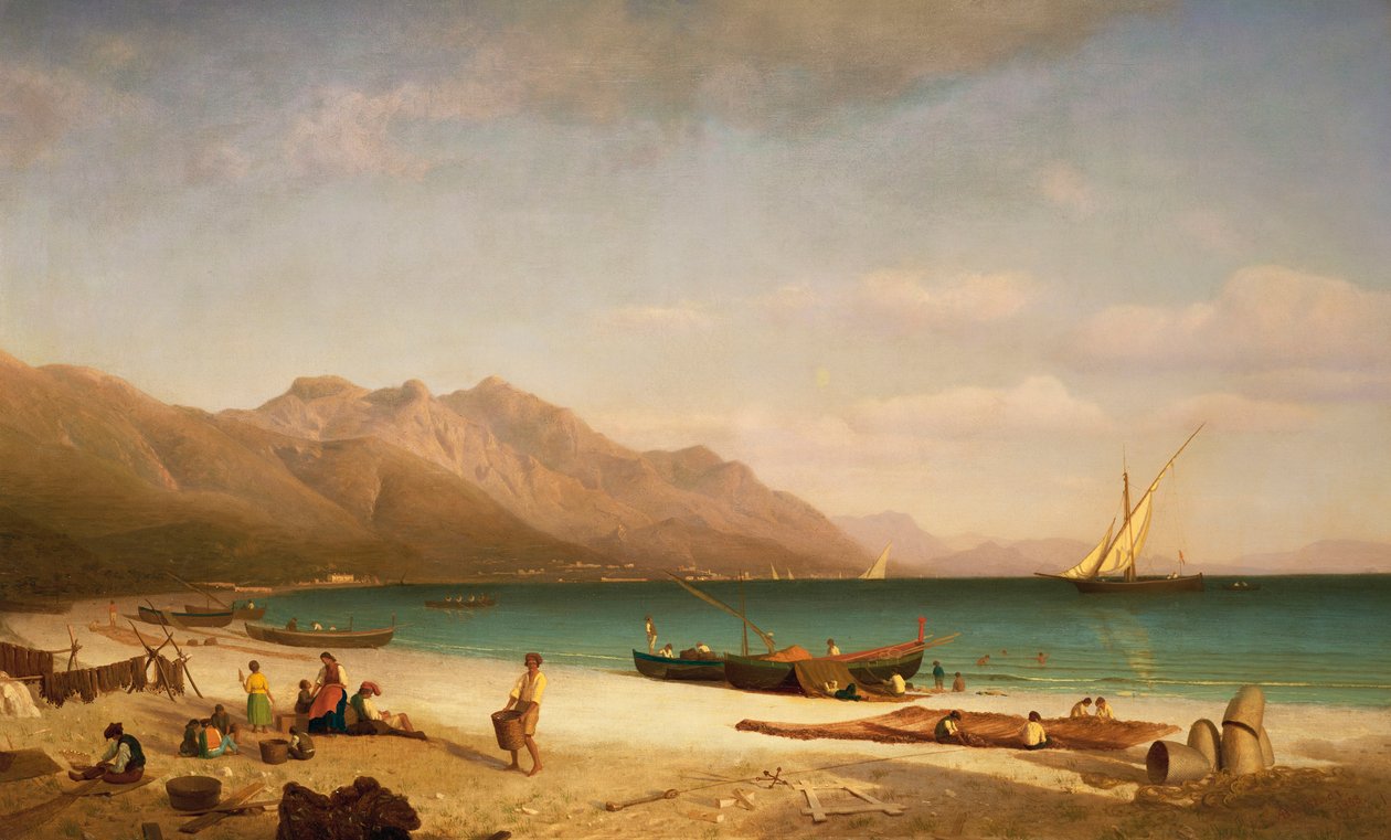 Zatoka Salerno, 1858 autorstwa Albert Bierstadt
