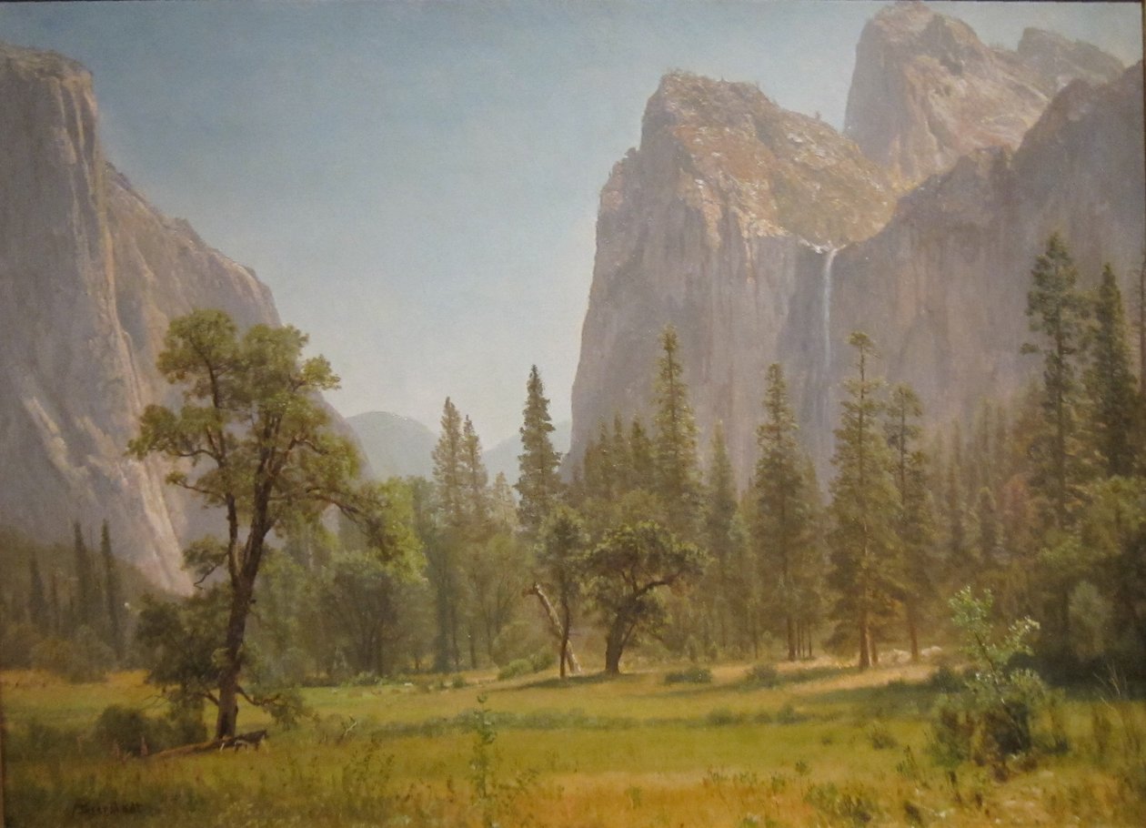 Wodospad Bridal Veil, Dolina Yosemite, Kalifornia autorstwa Albert Bierstadt