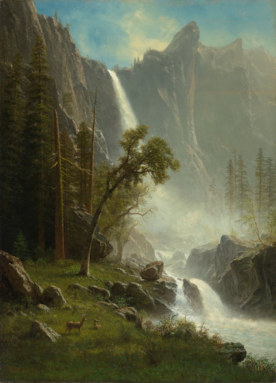 Upadek welonu ślubnego, Yosemite, ok. 1871-1873 autorstwa Albert Bierstadt