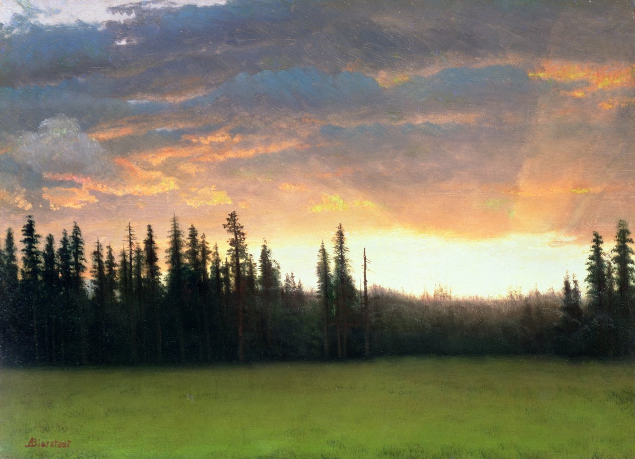 Kalifornijski zachód słońca autorstwa Albert Bierstadt