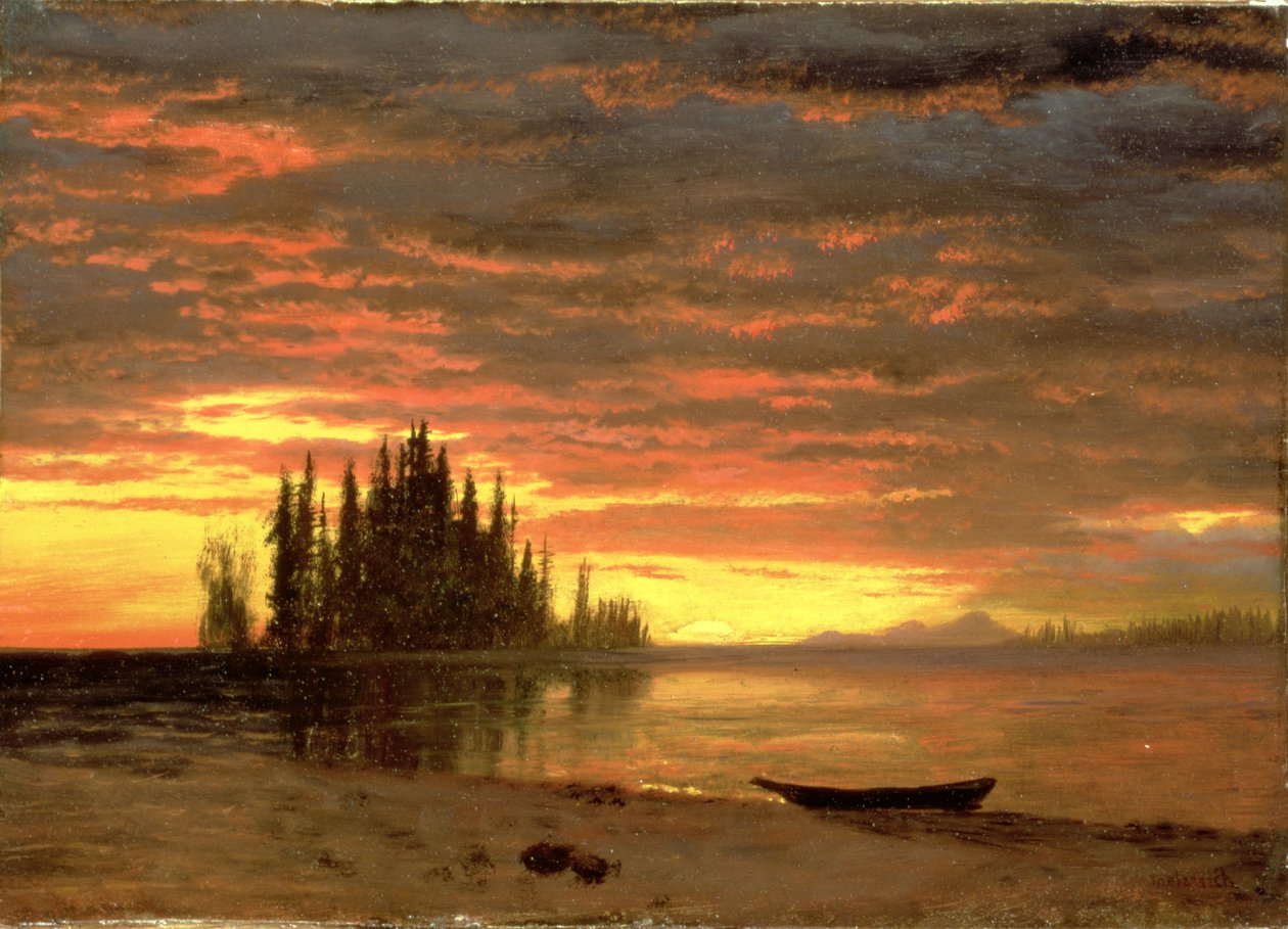 Kalifornijski zachód słońca autorstwa Albert Bierstadt