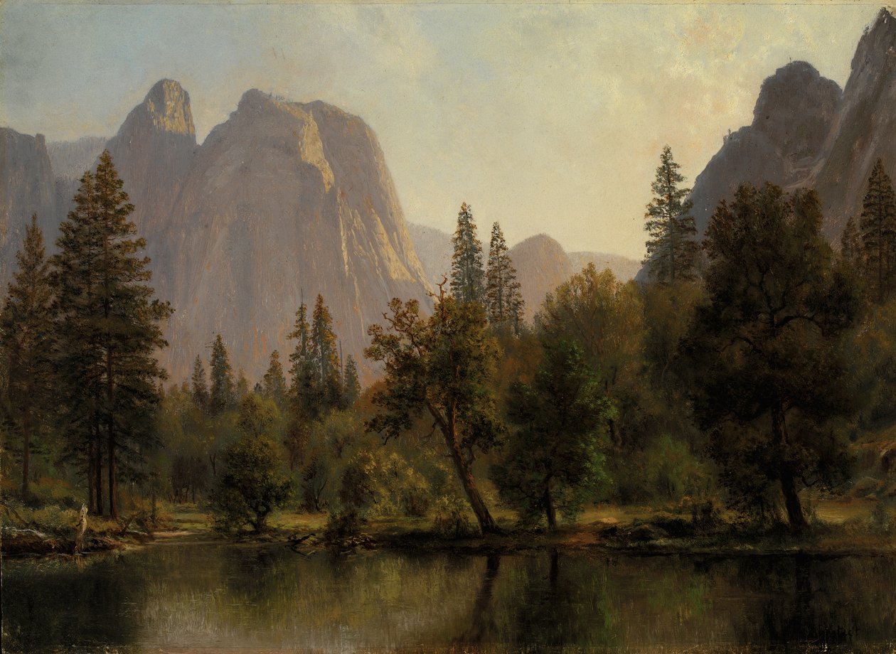 Cathedral Rocks, Dolina Yosemite, ca. 1872. autorstwa Albert Bierstadt