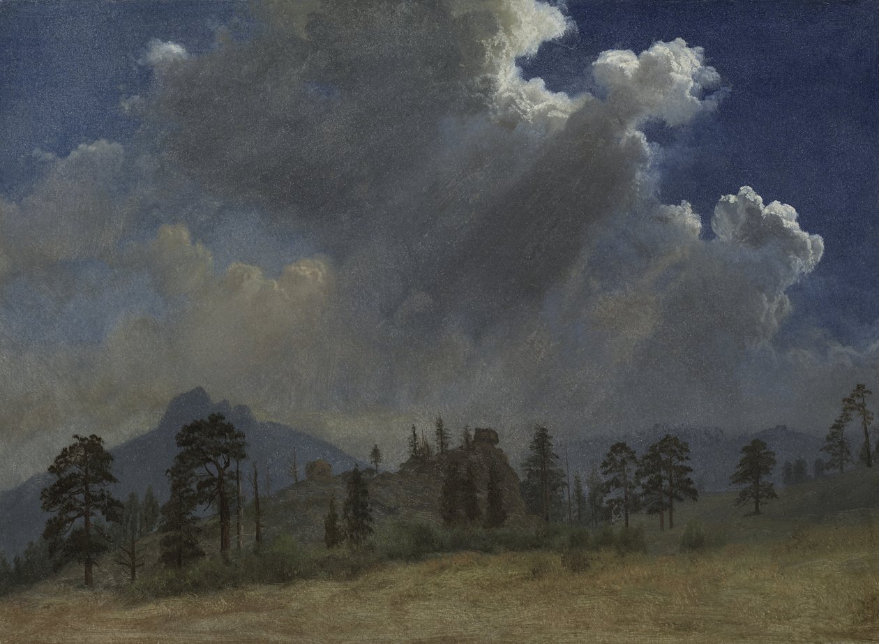 Jodły i burzowe chmury autorstwa Albert Bierstadt