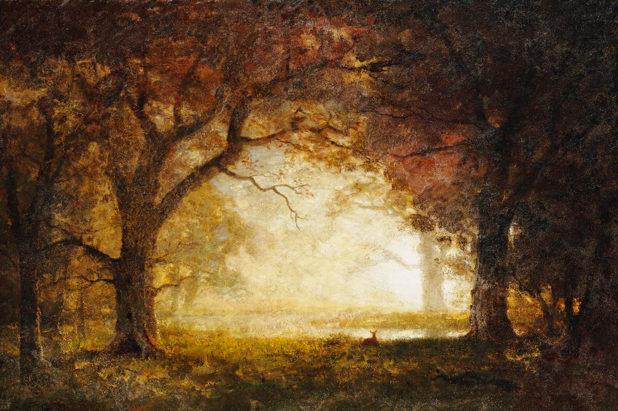 Leśny wschód słońca autorstwa Albert Bierstadt