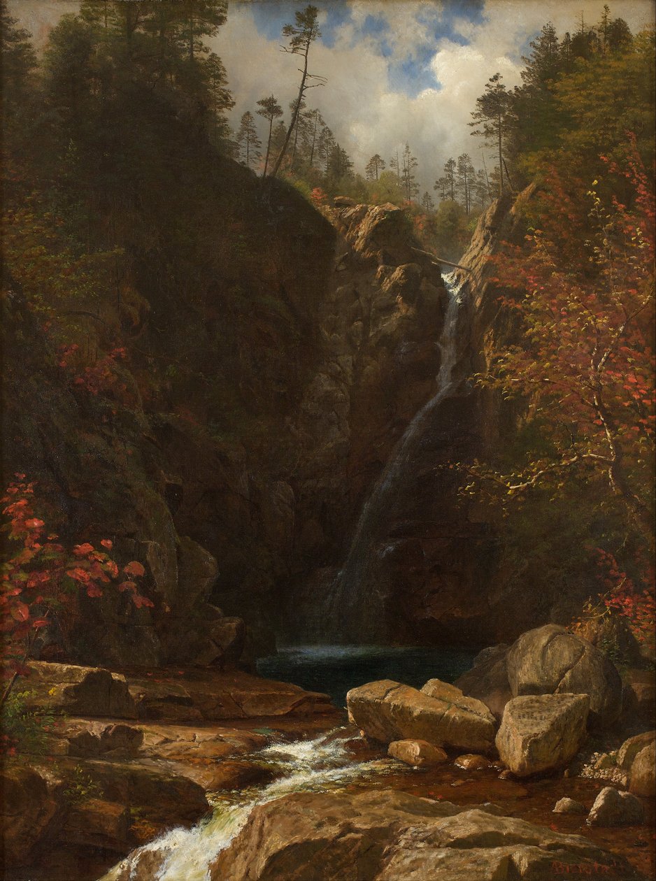 Wodospad Glen Ellis autorstwa Albert Bierstadt