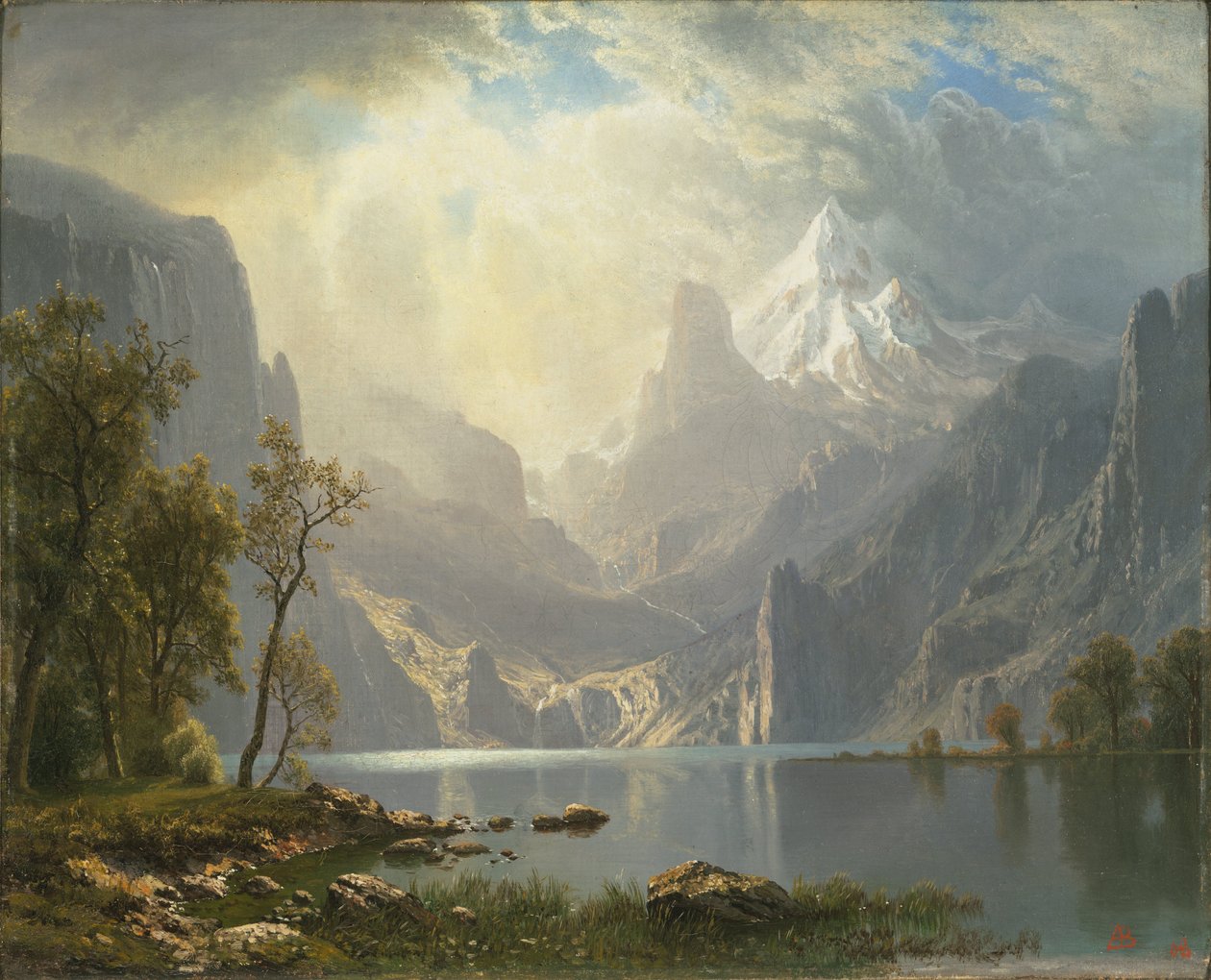 W górach Sierra / Jezioro Tahoe autorstwa Albert Bierstadt