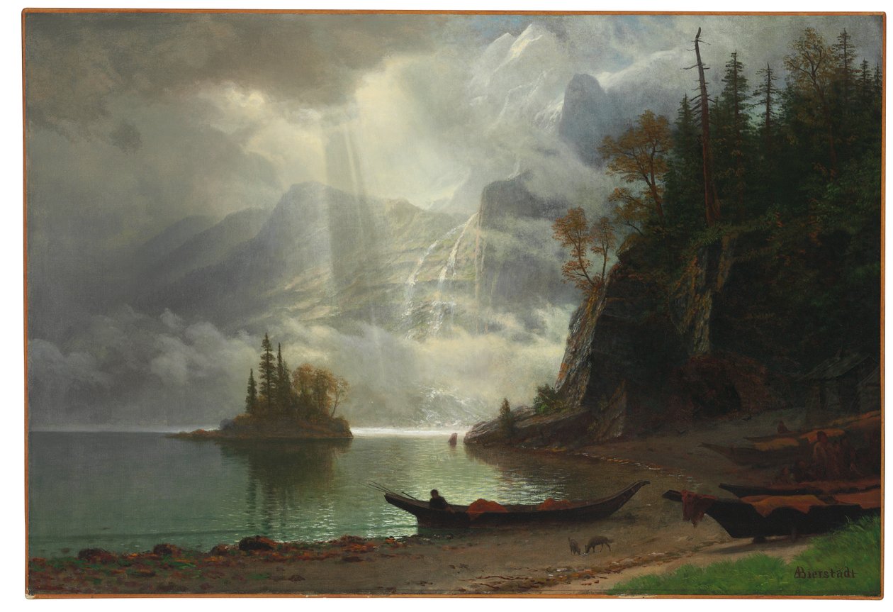Wyspa na jeziorze autorstwa Albert Bierstadt
