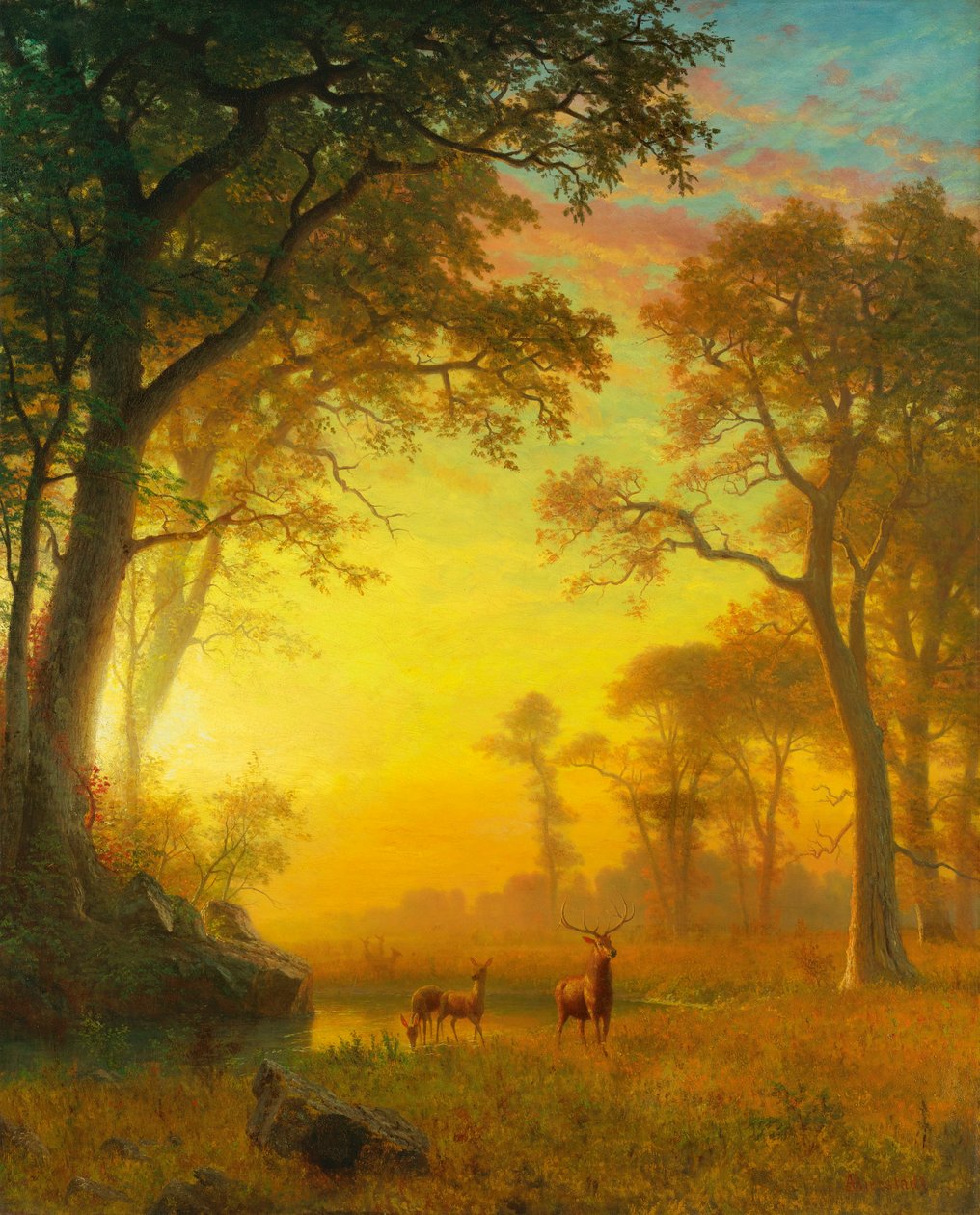 Światło w lesie autorstwa Albert Bierstadt