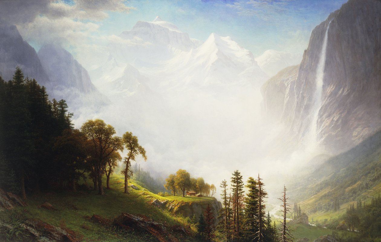 Wysokość Gór, 1853-57 autorstwa Albert Bierstadt