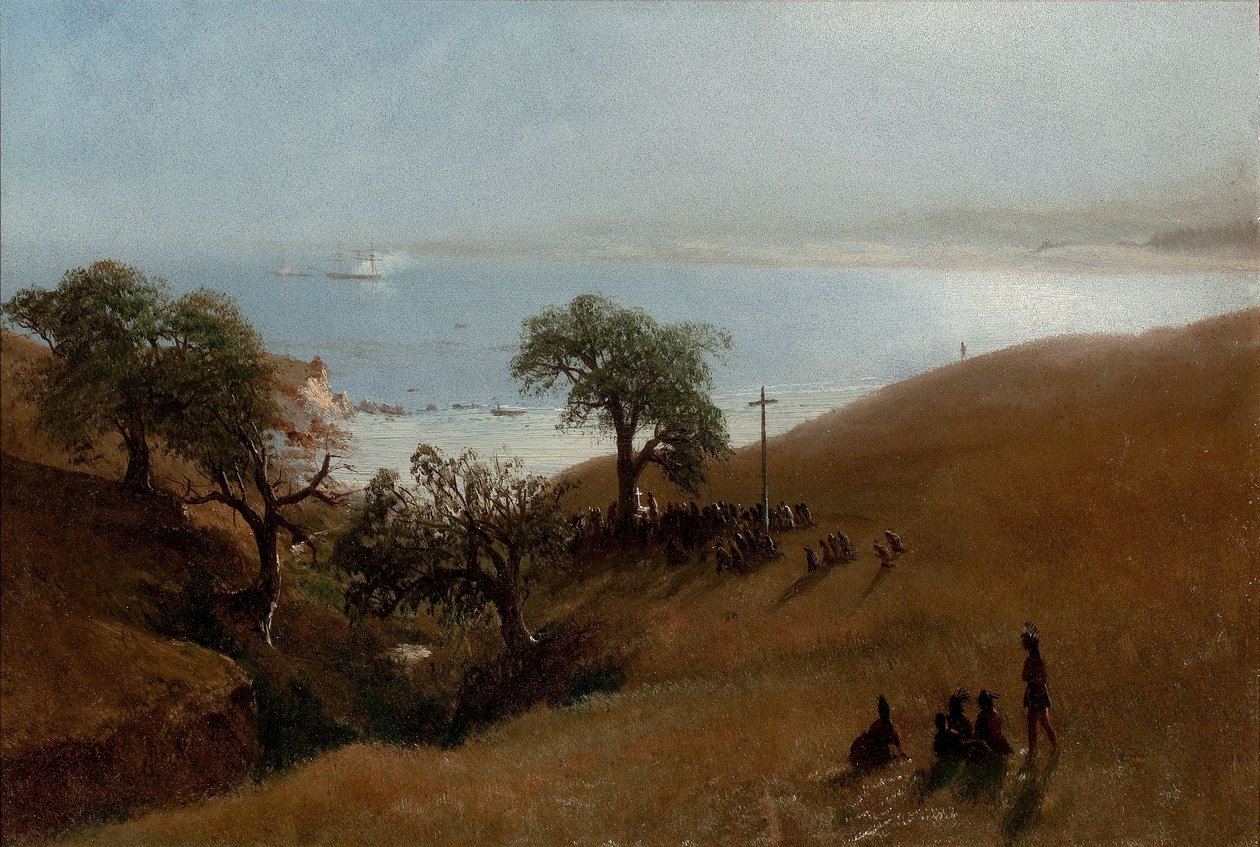 Monterey, Kalifornia (Studium wejścia do Monterey) autorstwa Albert Bierstadt