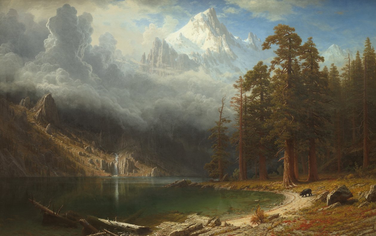 Góra Corcoran, ok. 1876-77 (olej na płótnie) autorstwa Albert Bierstadt