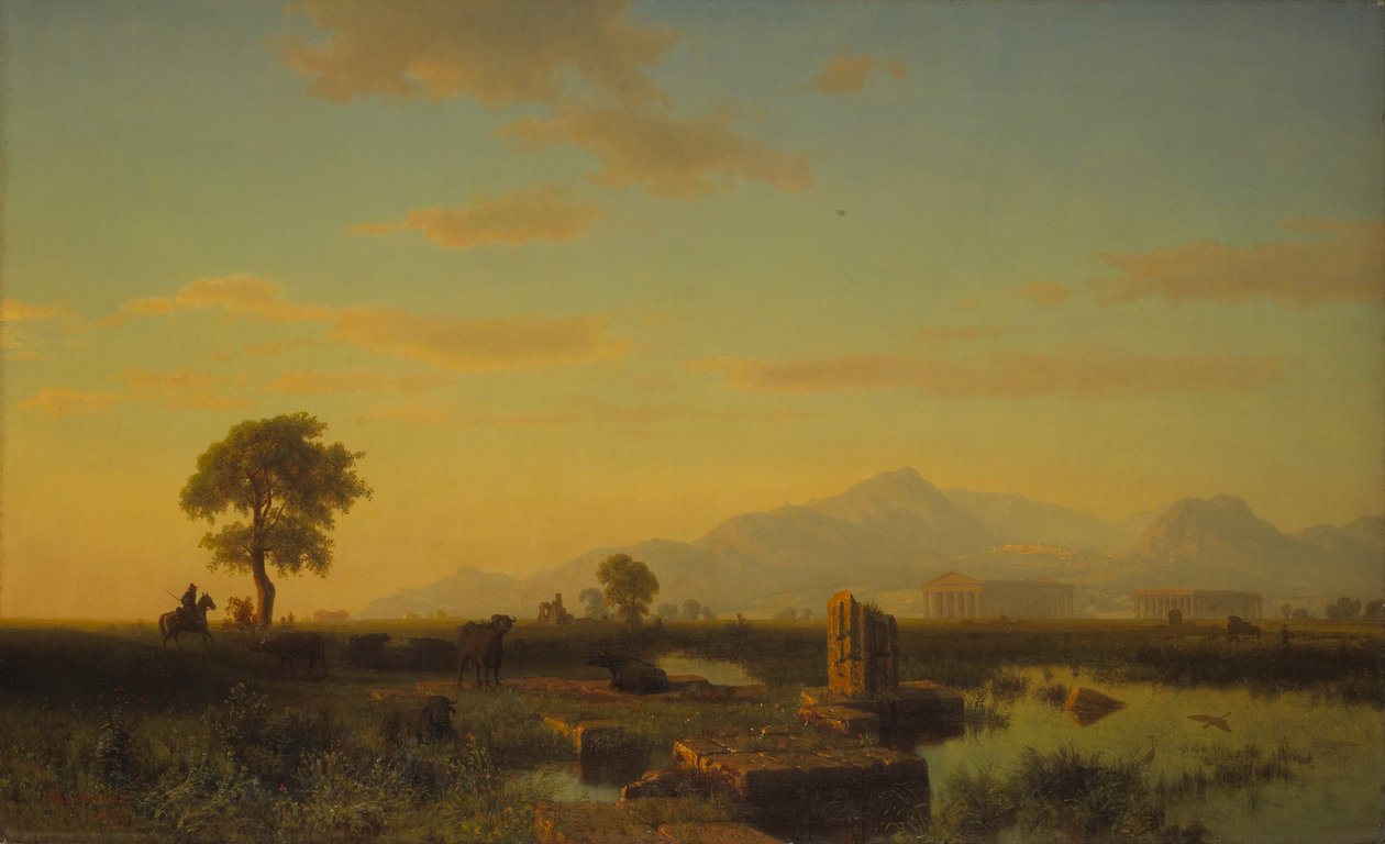 Ruiny Paestum autorstwa Albert Bierstadt